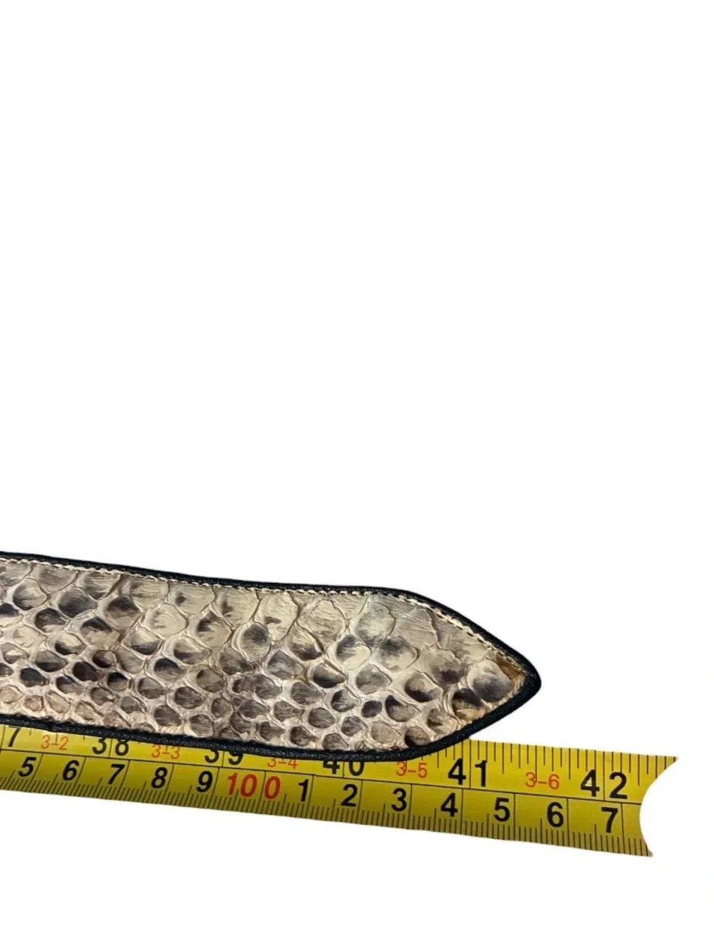 Vintage Authentic Python Snake Skin Leather Back Reptile Belt Western
